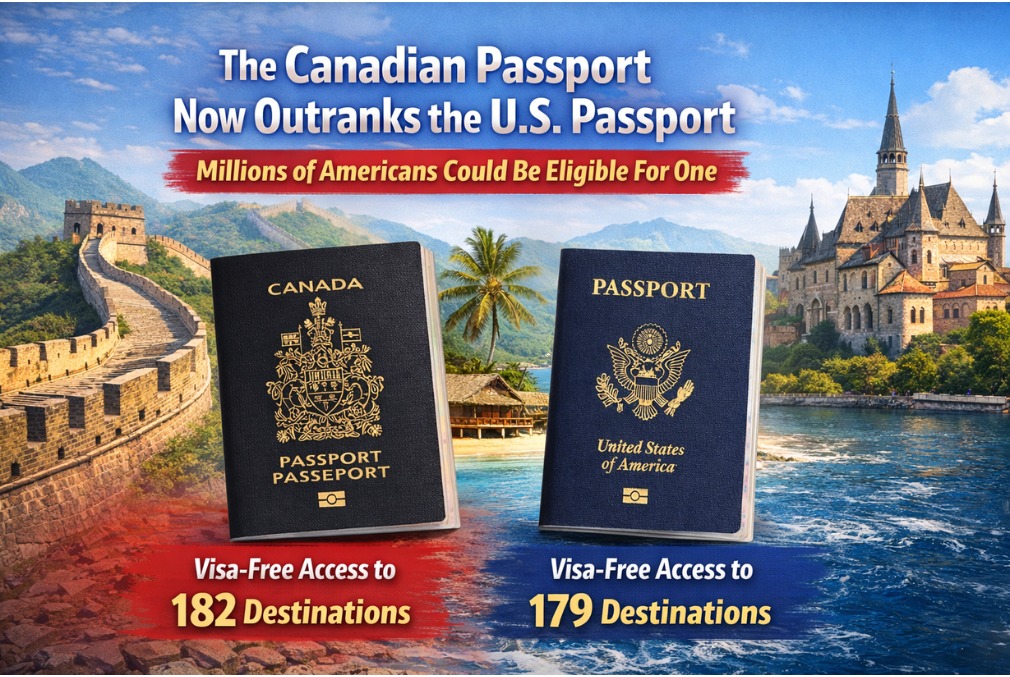 Canadian Passport Now Ranks Higher Than U.S. Passport in 2026
